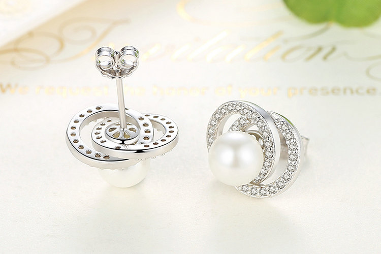 Elegant White Pearl Earrings