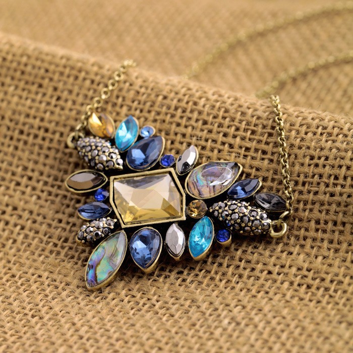 Women's Rhinestone Pendant Necklace